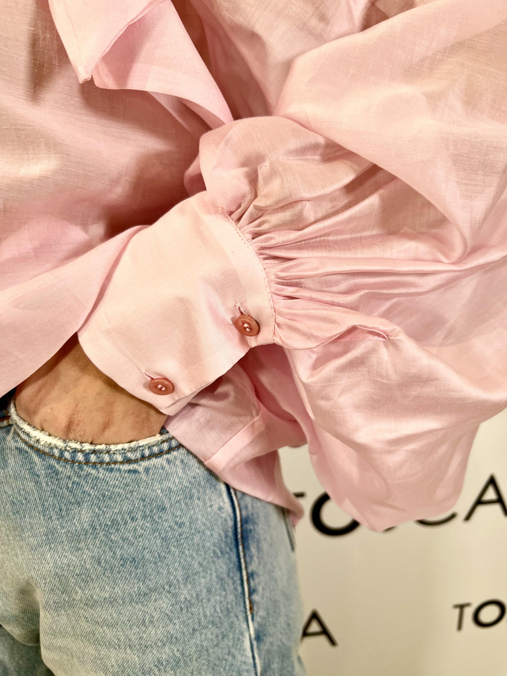 blusa con fiocco vicolo TAB0210ROSA VICOLO
