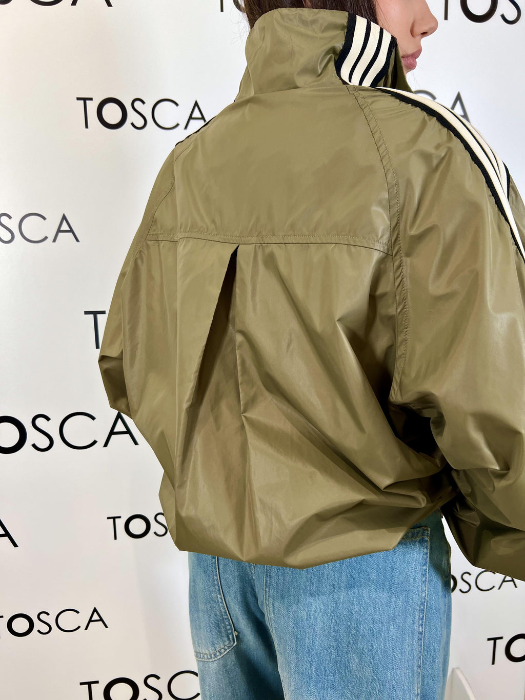 bomber con bande laterali tensione in 38736MILITARE TENSIONE IN