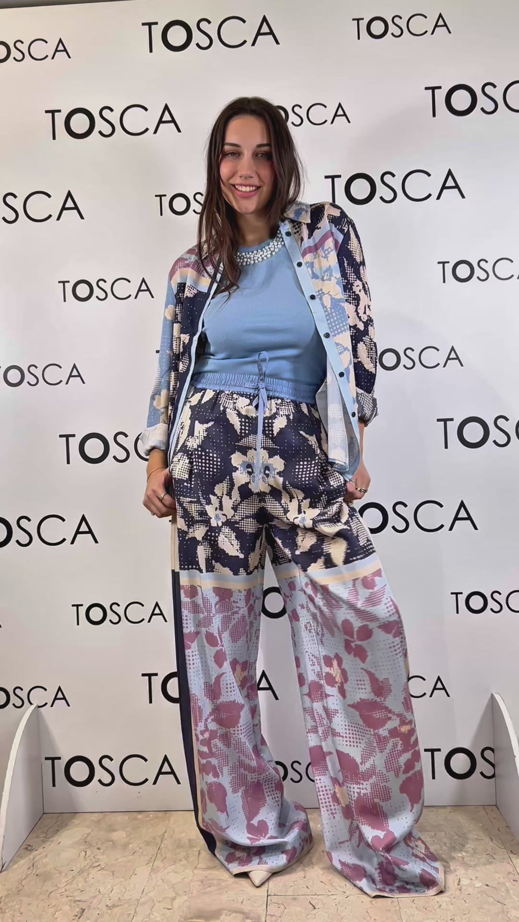 pantaloni con motivo decorativo e design fluido silvian heach