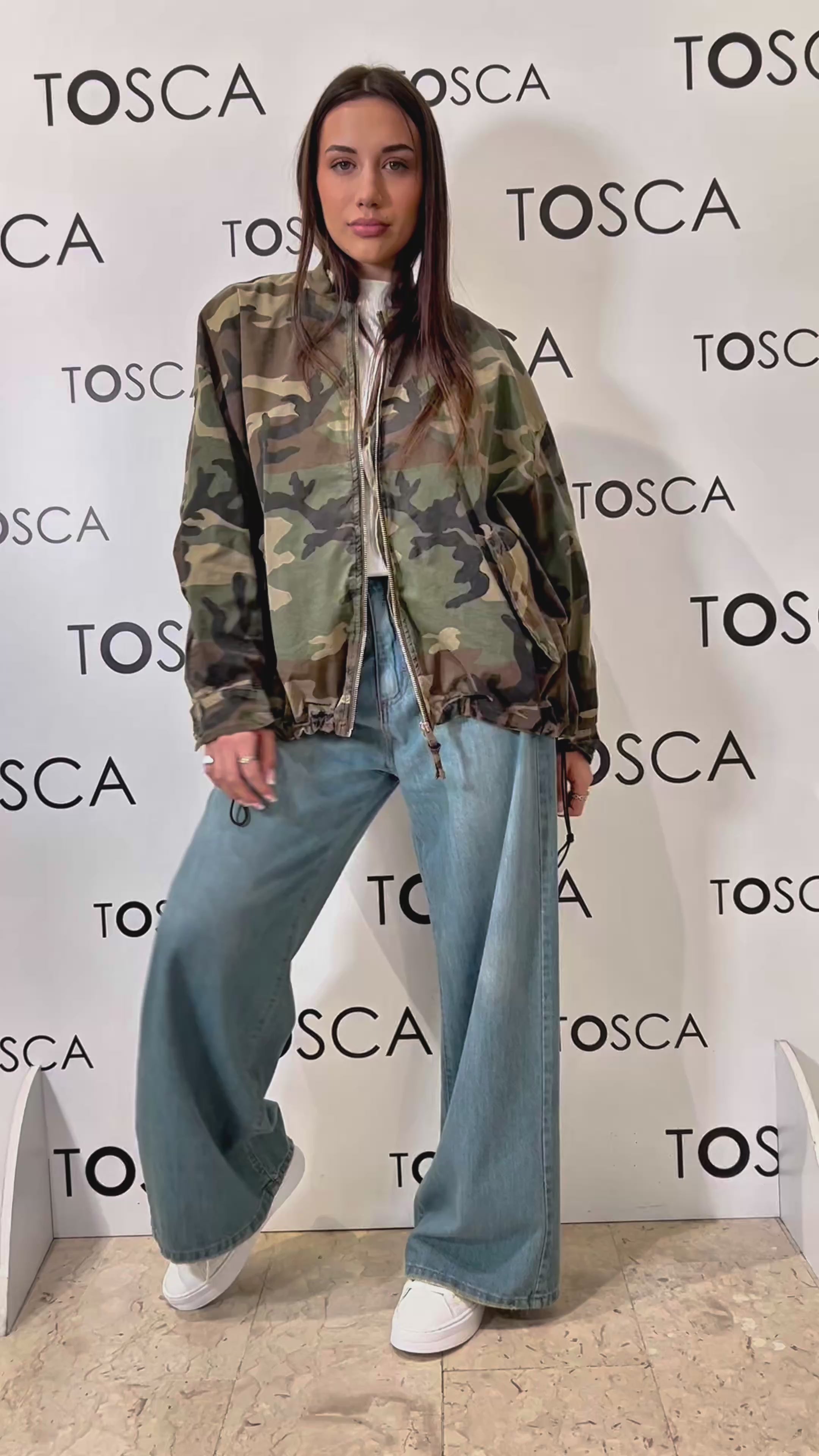 giubbotto camouflage tensione in