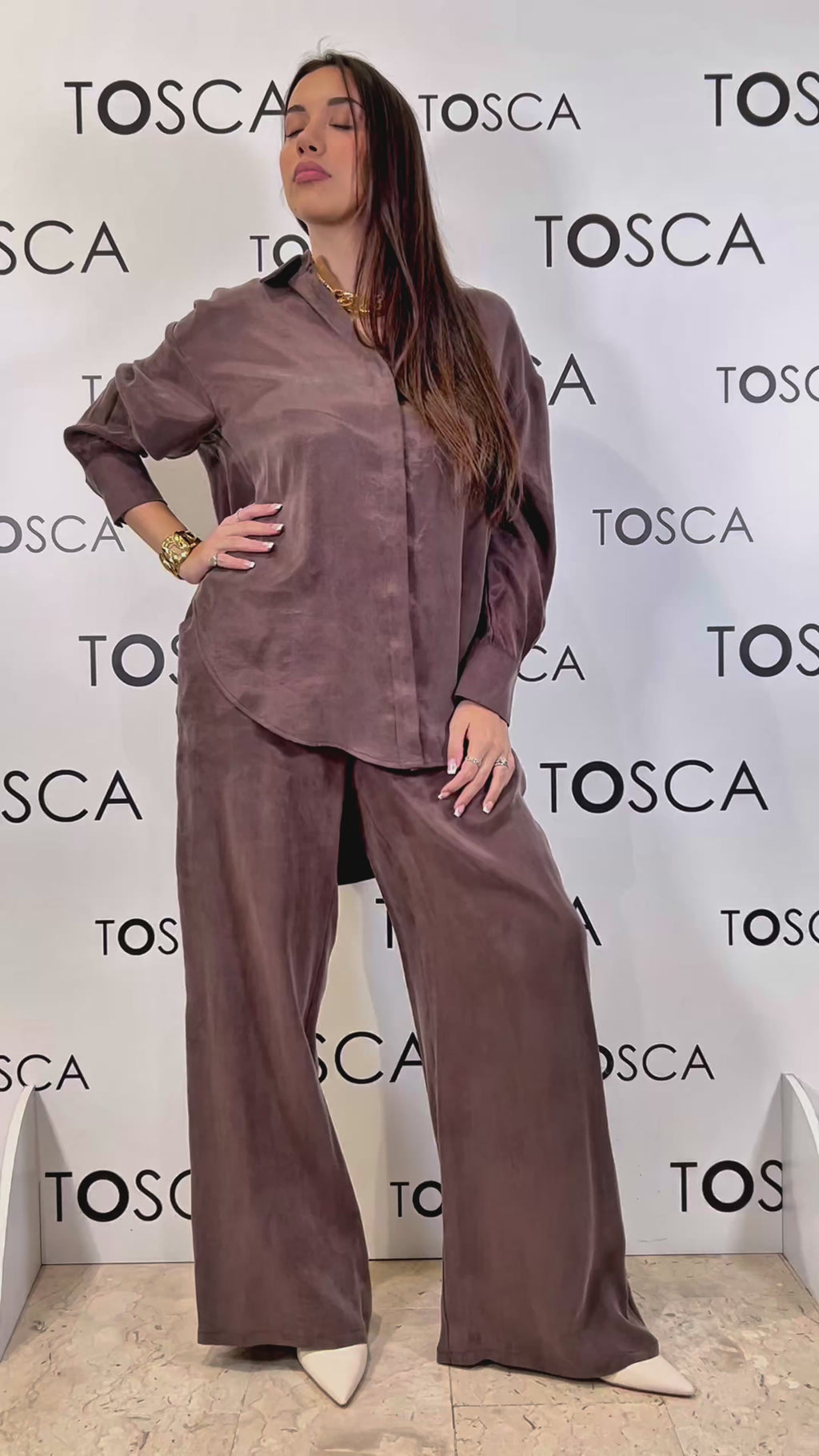 pantaloni in lyocell ferrone